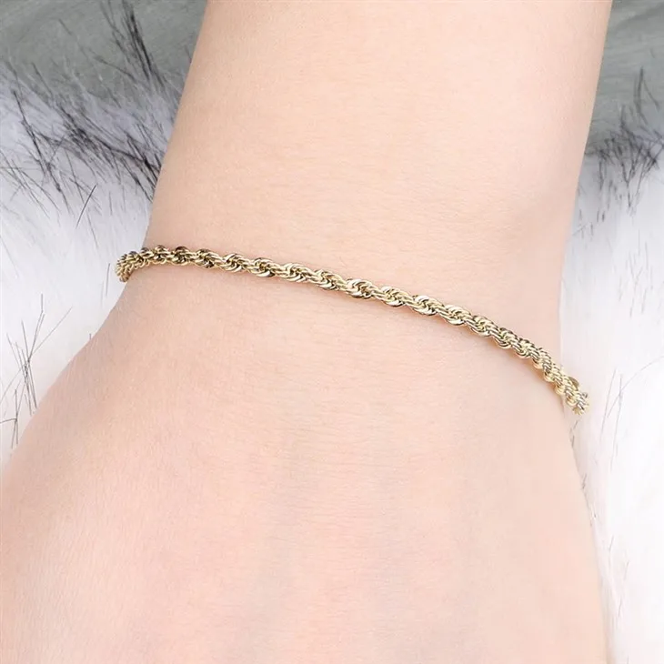 Slim Rope Chain Bracelet With Lobster Clasp price