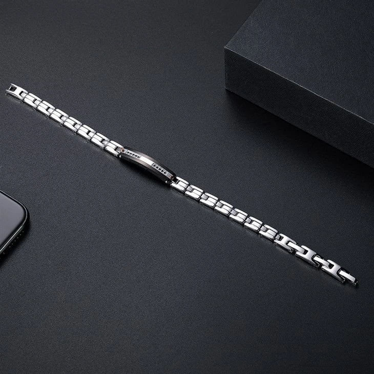 Slim Linear Zircon Accent Link Bracelet best