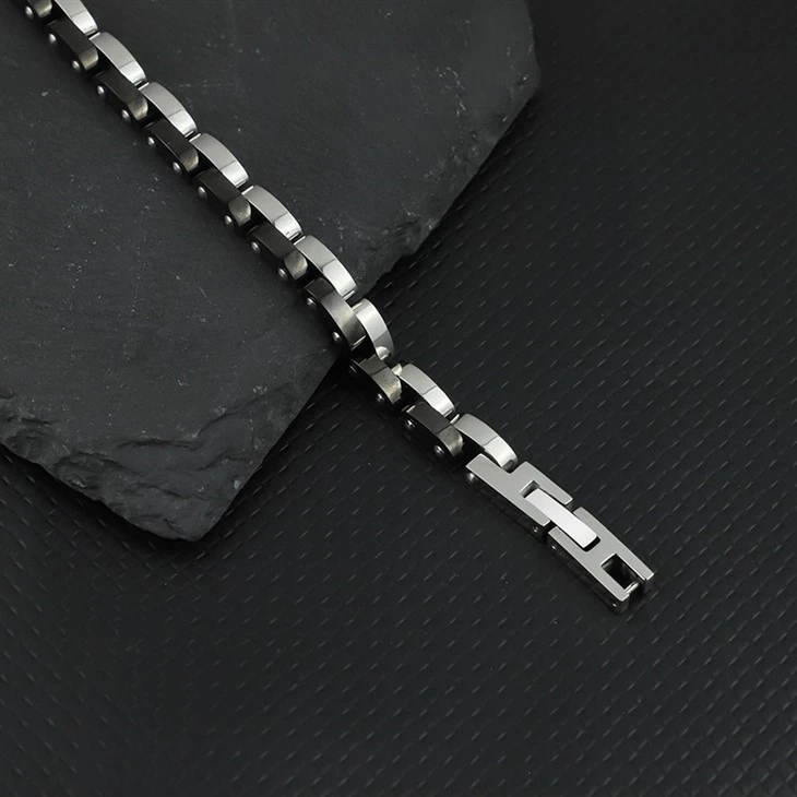 Stainless Steel Black & Silver Link Bracelet price