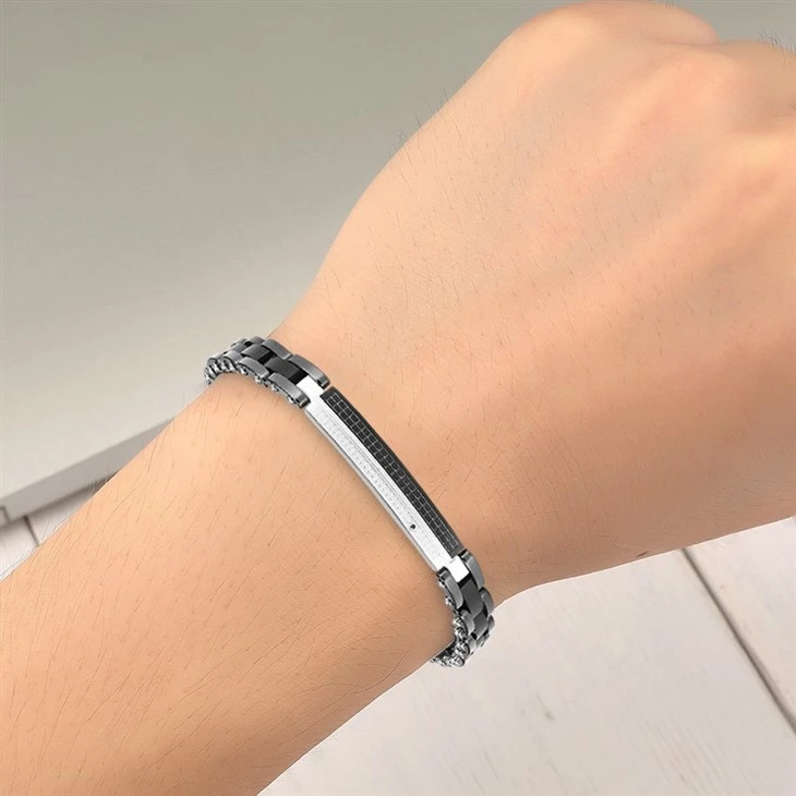 Ceramic And Zircon Stainless Steel Bracelet For Men suppliers